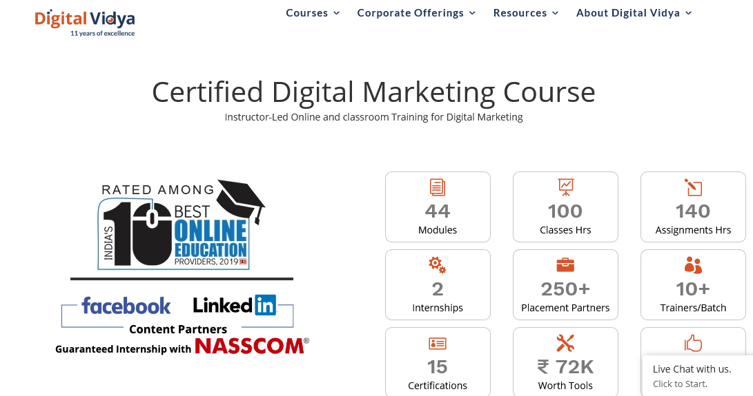 Digital Vidya Certified Digital Marketing Master Course