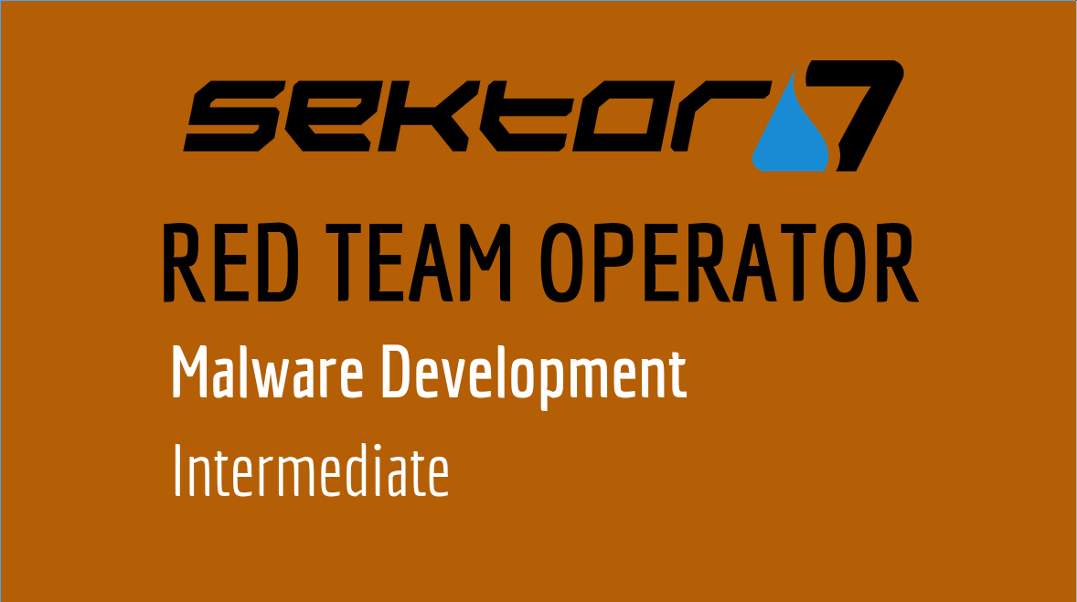 Master Malware Development with the RED TEAM Operator Course